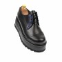 Pantofi dama, cu  talpa groasa, casual, 4 cm, negru cu albastru - TCC4NA