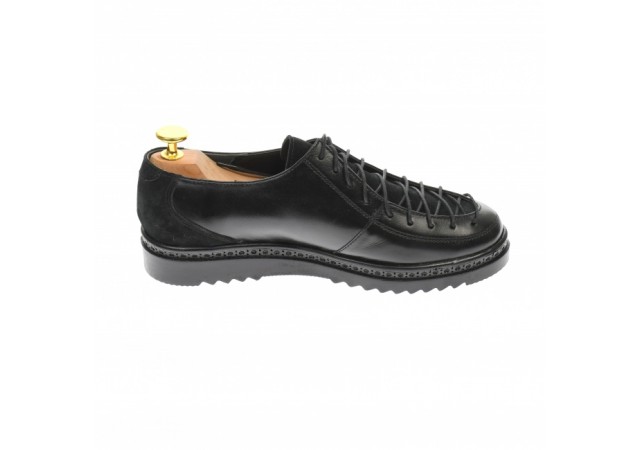 Pantofi dama casual din piele naturala, negru - P501NN