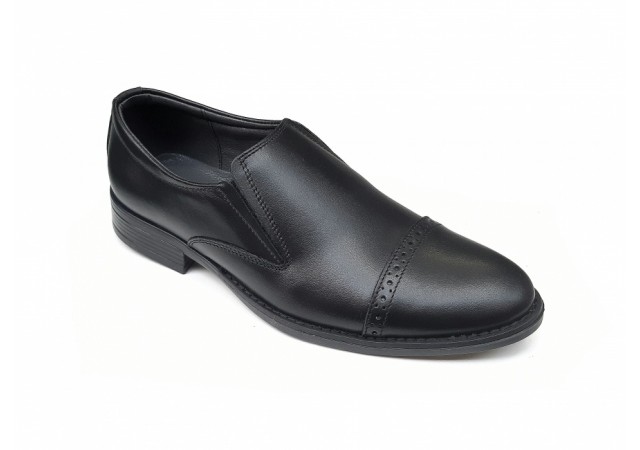 Pantofi barbati eleganti, din piele naturala, Bleumarin, cu elastic - CIUCALETI SHOES - 891BLM