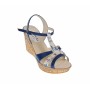 Sandale dama, din piele naturala, Toc 8 cm, Albastru, Color, S47BL