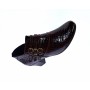 Botine dama din piele naturala Croco, Barete, Catarame argintii, Toc de 5 cm, Maro - MVS63CTCRM