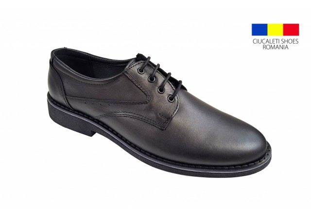 Pantofi barbati, casual, din piele naturala, Albastru, Ciucaleti Shoes, TEST87BL