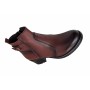 Ghete dama din piele naturala, cu fermoar, imblanite, bordo, Maia - GD680VIS