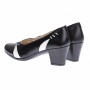 Pantofi dama eleganti piele naturala Negru si Alb P36NA