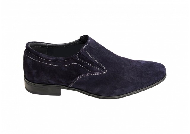 Pantofi barbati eleganti, din piele naturala, Negru VELUR, CIUCALETI SHOES