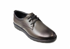 Pantofi barbati eleganti, din piele naturala, Gri, CIUCALETI SHOES