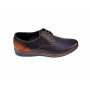 Pantofi barbati casual din piele naturala bleumarin cu maro, CIUCALETI SHOES