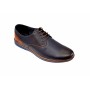 Pantofi barbati casual din piele naturala bleumarin cu maro, CIUCALETI SHOES