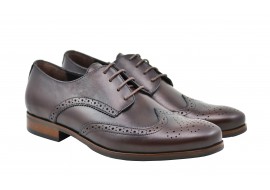 Pantofi barbati de gala, eleganti din piele naturala maro Derby SIRML21