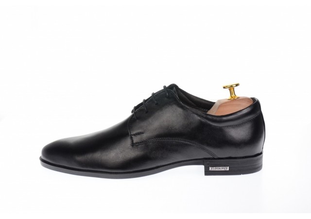 Pantofi barbati eleganti din piele naturala, Negru GKRN2N