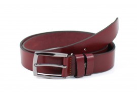 Curea barbati eleganta din piele naturala bordo DR135BORDO