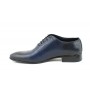 Pantofi barbati eleganti din piele naturala bleumarin - 026BLUE