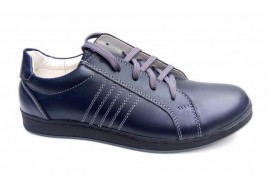 Pantofi barbati sport din piele naturala bleumarin ADTIMBL