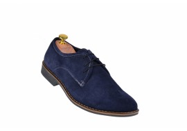 Pantofi barbati casual din piele naturala bleumarin - 85BLVEL