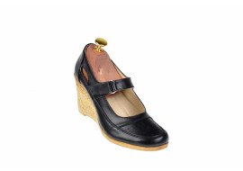 Oferta marimea 36 - Pantofi dama, cu platforma, din piele naturala -  LP9154NBOX