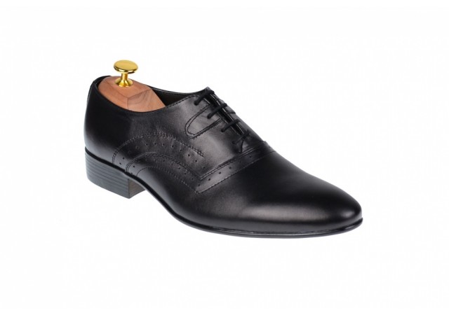 Pantofi Barbati Office, Eleganti, din Piele Naturala, Negru, CIUCALETI SHOES