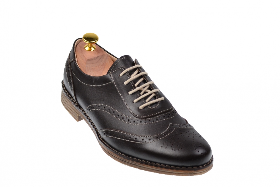 Pantofi Barbati Oxford Eleganti Din Piele Naturala Maro 870mbox